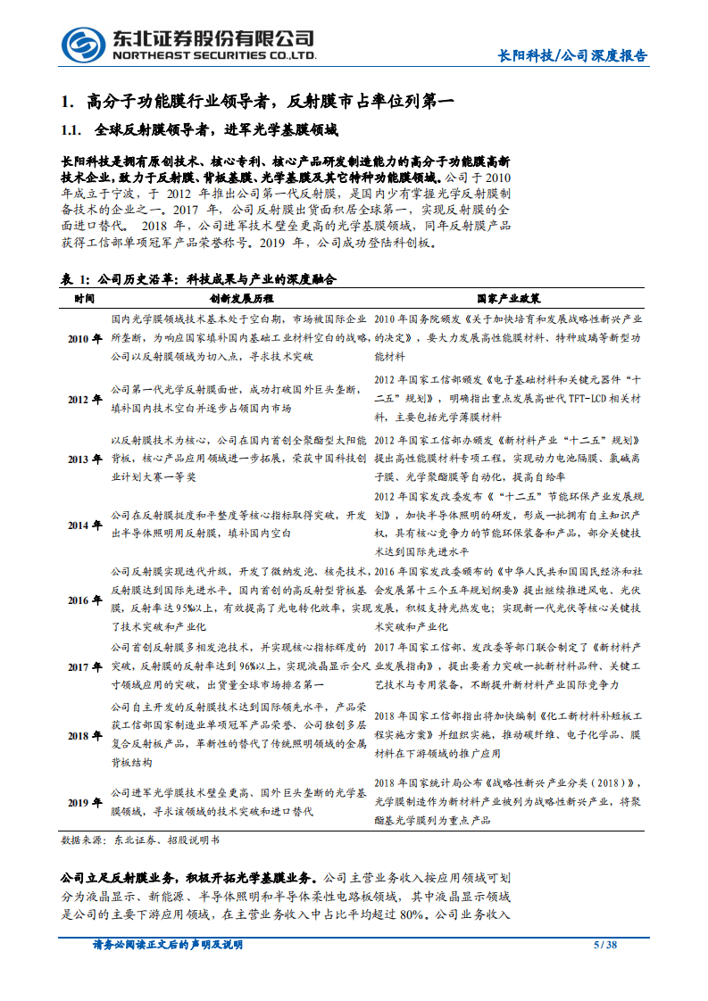 长阳科技-反射膜行业翘楚，打造平台拓展能力-20200928.pdf 第5页