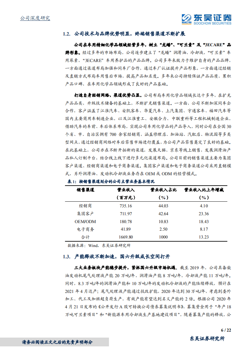 龙蟠科技-车用尿素龙头，国六升级开启成长新周期-20200803.pdf 第6页