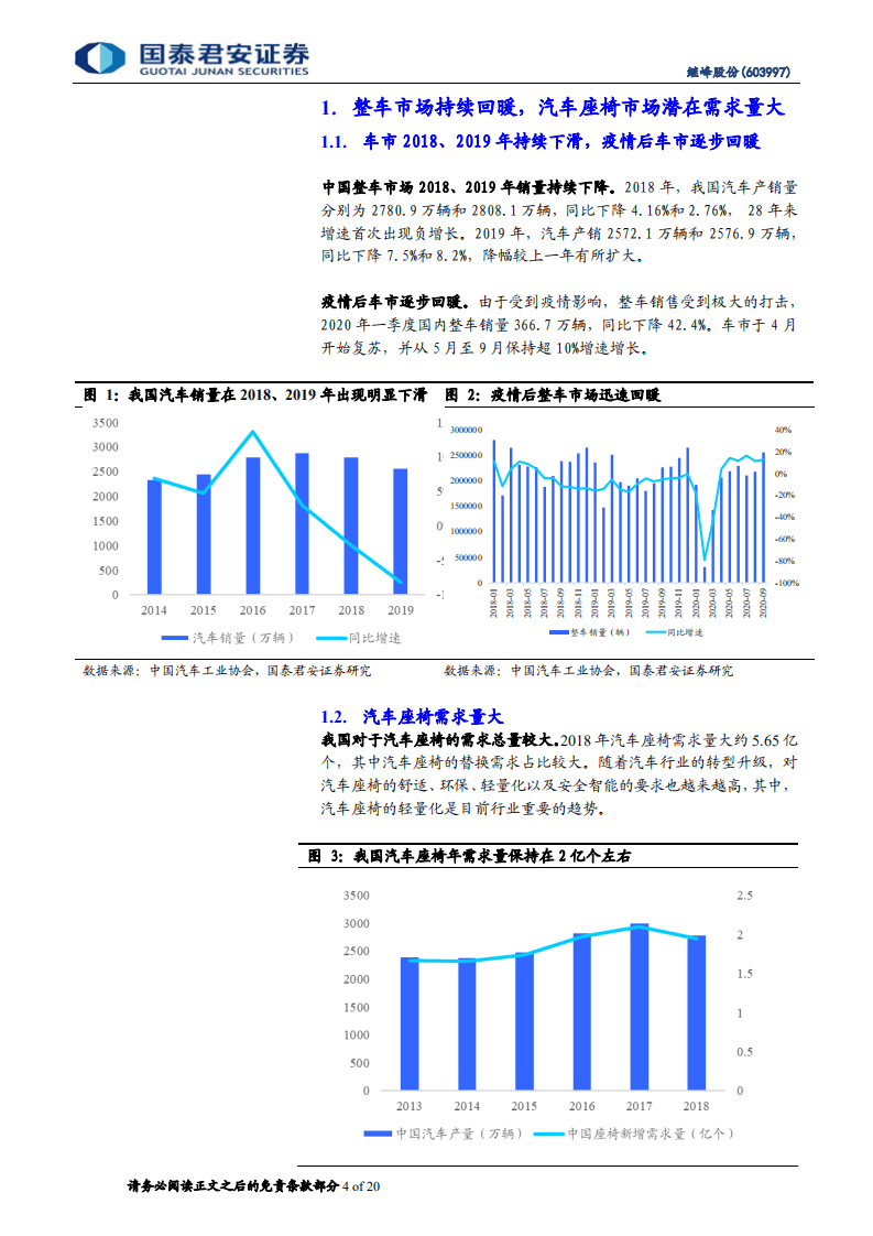 继峰股份-三季度迎来业绩拐点的汽车座椅龙头-20201026.pdf 第4页