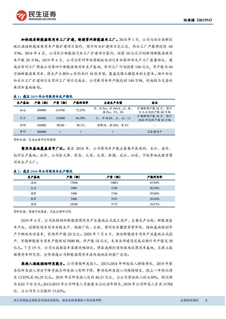 比亚迪-动态报告：搭载刀片电池，迎新一轮投放周期-20201029.pdf 第5页
