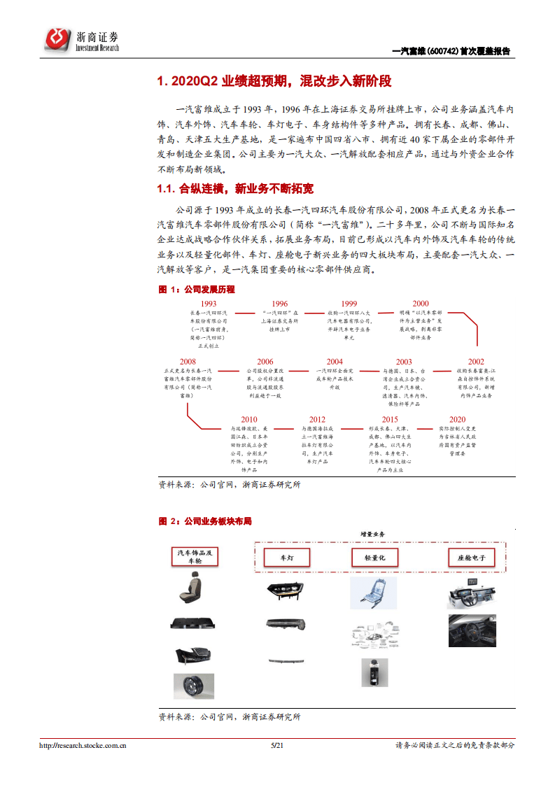 一汽富维-深度报告：借力一汽系崛起，智能化打开成长空间-20200812.pdf 第5页