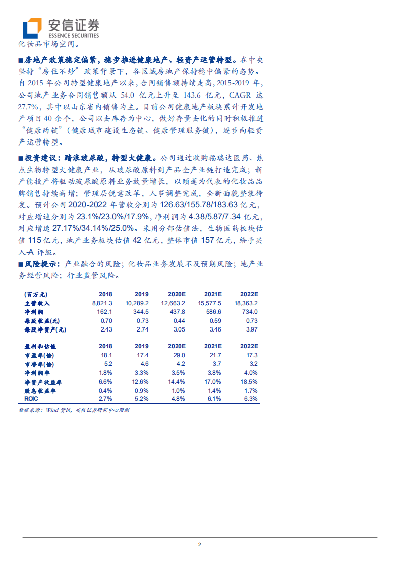 鲁商发展-踏浪玻尿酸，转型大健康-20200813.pdf 第2页
