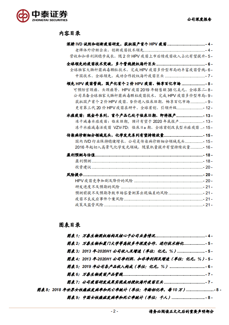 万泰生物-全球领先的HPV疫苗管线，2020年起有望大爆发-20201109.pdf 第2页