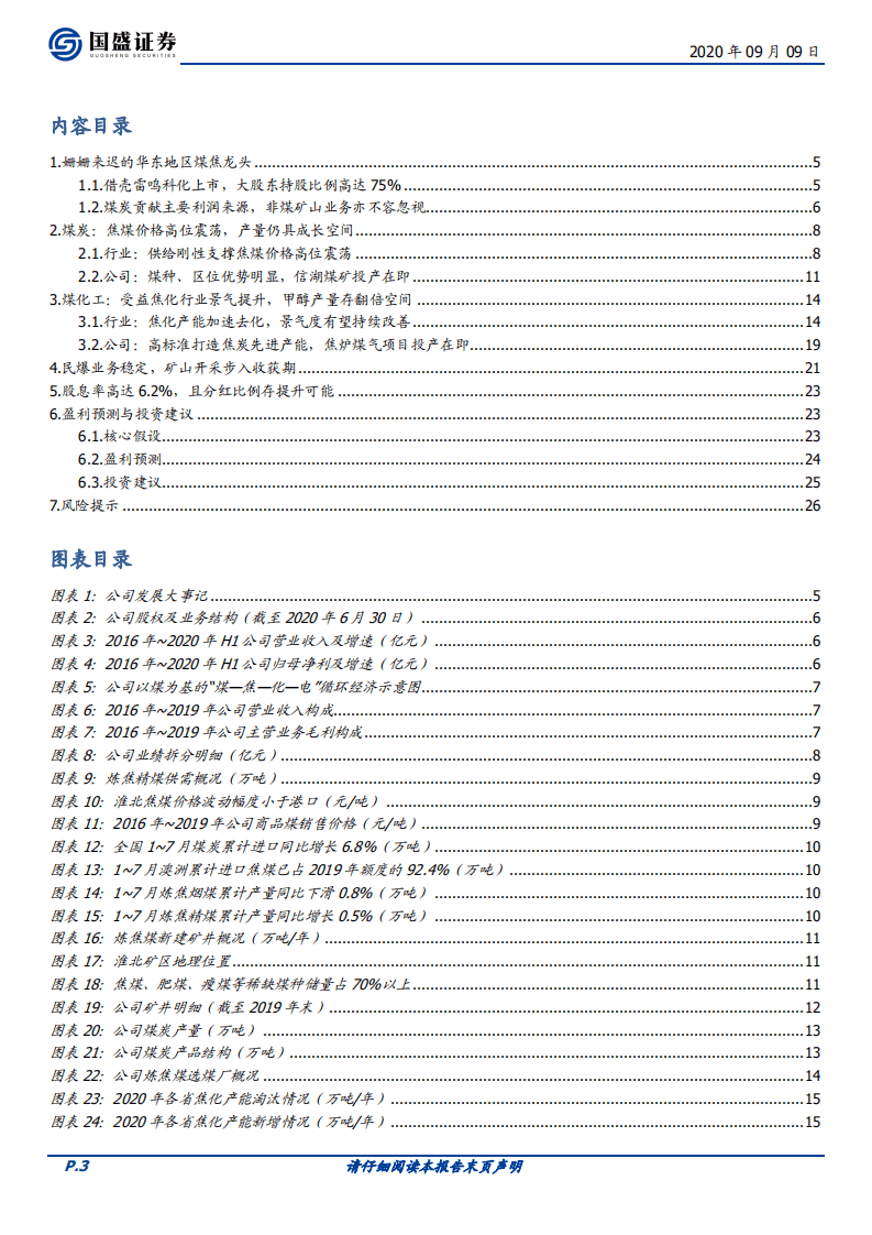 淮北矿业-首次覆盖报告：高股息华东煤焦龙头，估值业绩望迎戴维斯双击-20200909.pdf 第3页