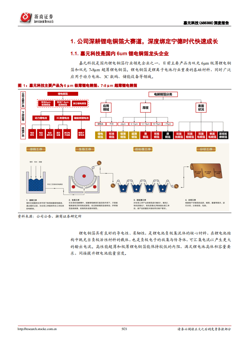 嘉元科技-6&mu;m 锂电铜箔龙头，拥抱宁德时代开启 4.5&mu;m 时代-20201016.pdf 第5页