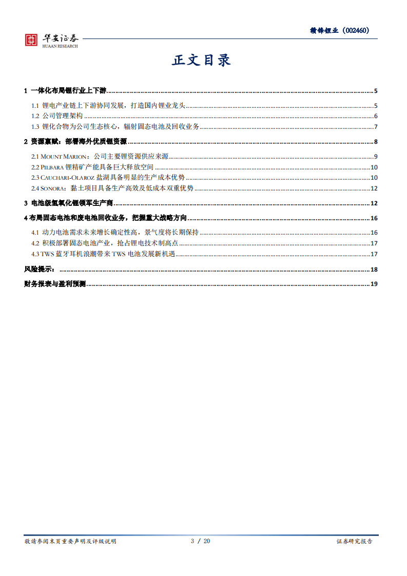 赣锋锂业-加快布局全产业链，打造国内锂业龙头-20200819.pdf 第3页