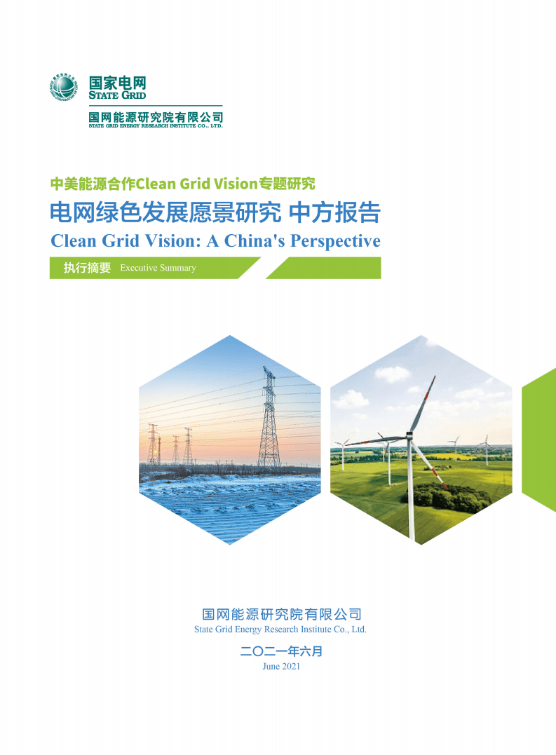 国网能源研究院：电网绿色发展愿景研究中方报告.pdf 第1页