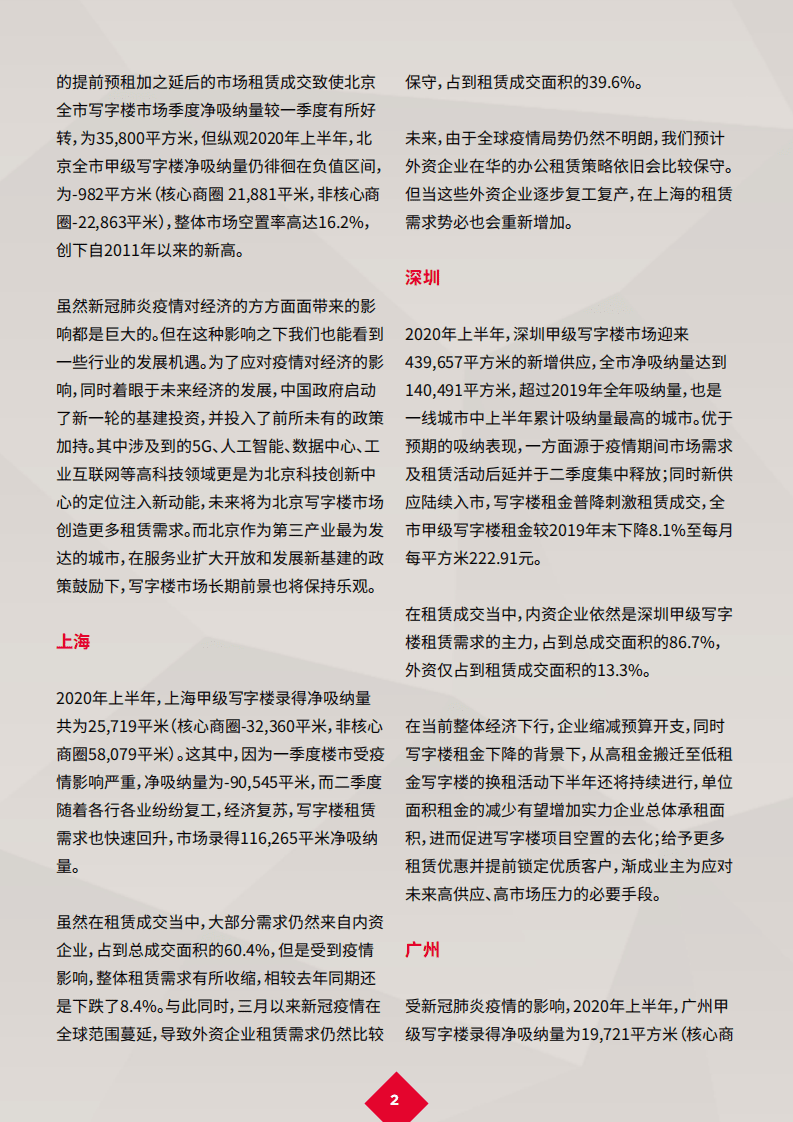 戴德梁行：新冠肺炎疫情后的复苏 23 &mdash; 中国甲级写字楼市场.pdf 第4页