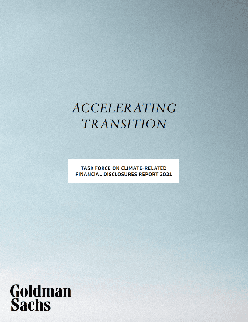 高盛：加速转型-2021气候相关财务披露报告.pdf 第1页