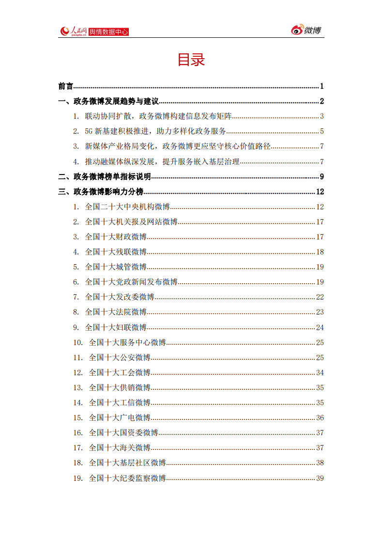 人民网舆情数据中心：2020年度政务微博影响力报告.pdf 第2页