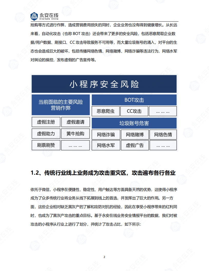 永安在线：基于微信小程序生态体系的黑灰产研究报告.pdf 第4页