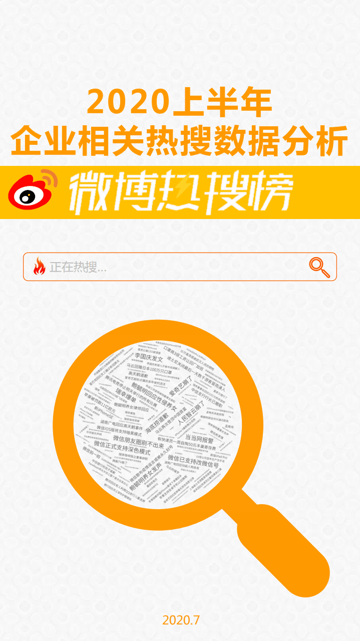 知微数据：2020年上半年度微博热搜榜企业相关数据分析.pdf 第1页