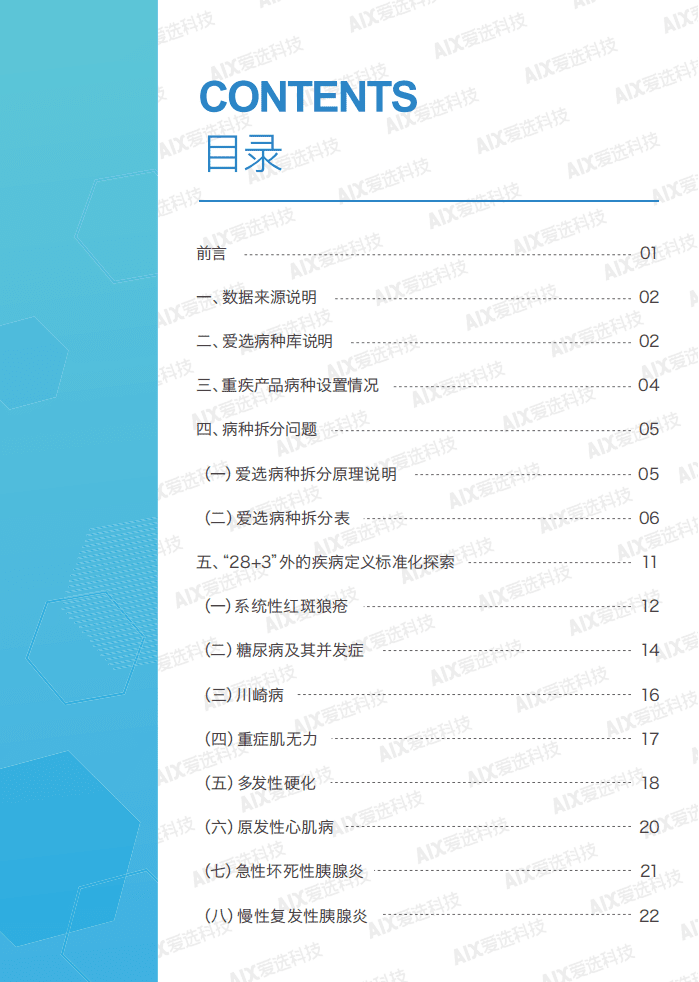 爱选科技：中国保险行业重大疾病保险产品病种研究报告.pdf 第5页