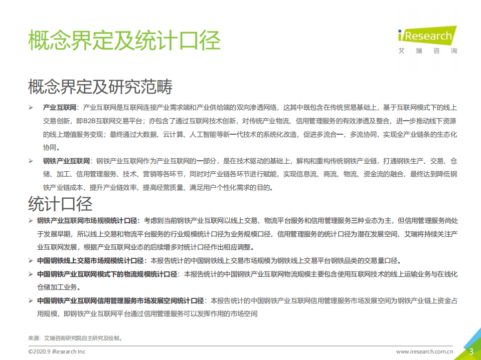艾瑞咨询：2020年中国钢铁产业互联网行业研究报告.pdf 第3页