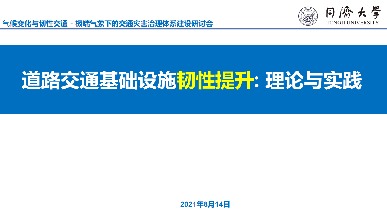 同济大学：道路交通基础设施韧性提升-理论与实践.pdf 第1页