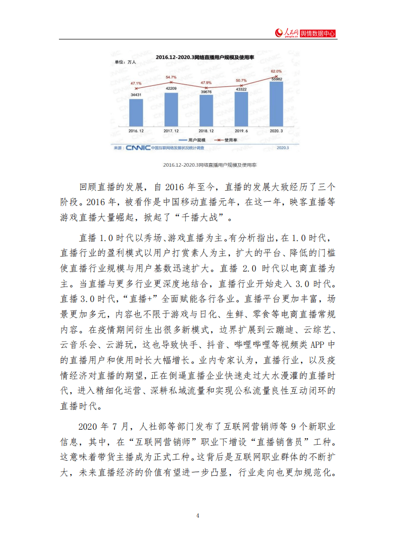 人民网舆情数据中心：互联网平台&ldquo;直播+&rdquo;赋能研究报告.pdf 第4页