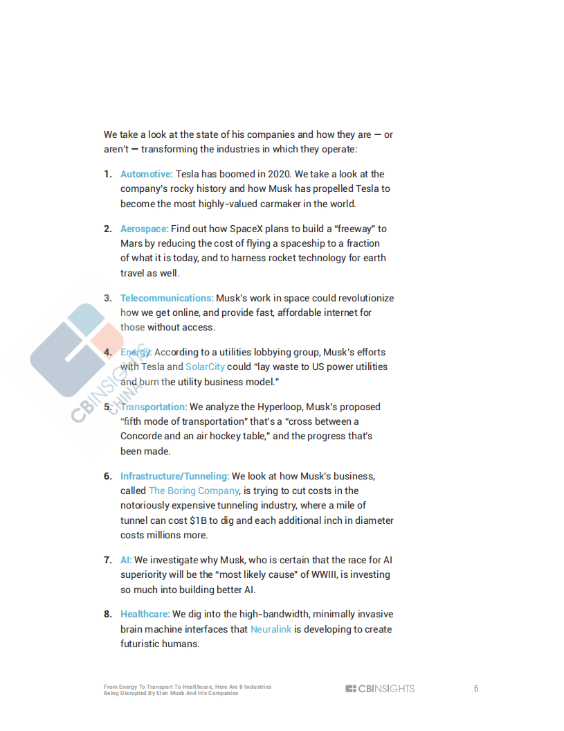 CB-Insights：埃隆&middot;马斯克正在颠覆的8个行-从能源到交通运输到医疗保健（英文版）.pdf 第6页
