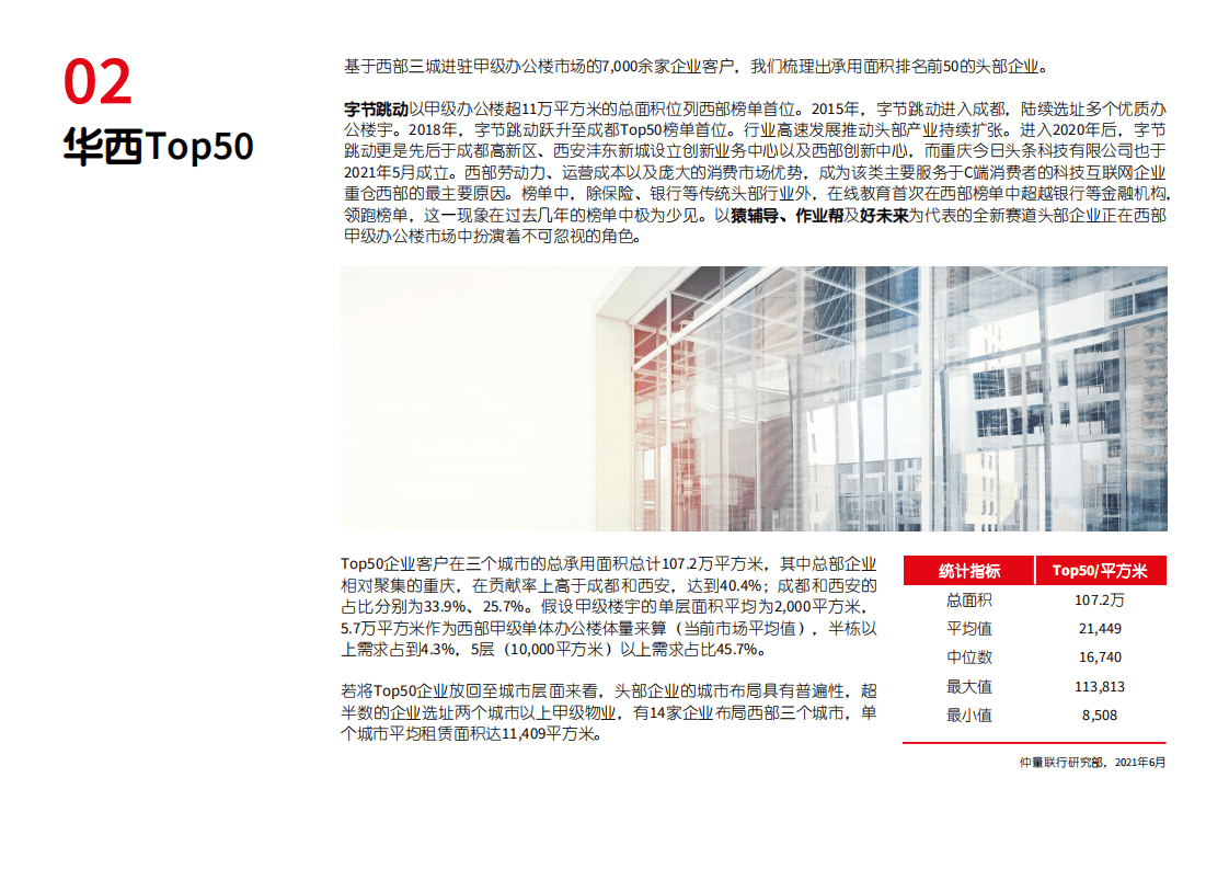 仲量联行：华西甲级办公楼企业客户Top50报告-科技互联网的领军时代.pdf 第6页