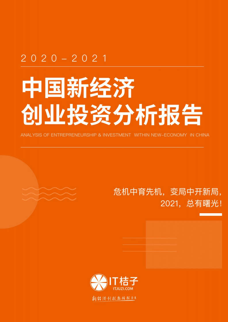 IT桔子：2020-2021中国新经济创业与投资分析报告.pdf 第1页