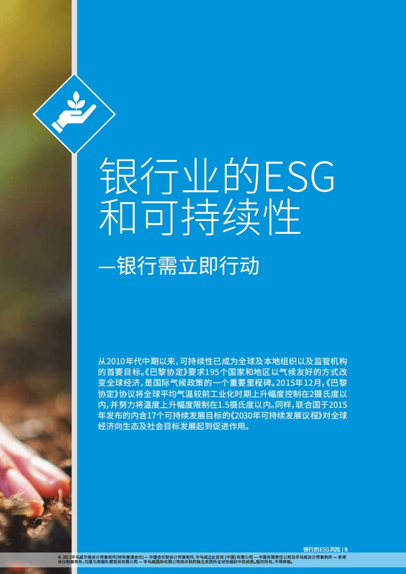 毕马威：银行的&ldquo;环境、社会及治理&rdquo;风险.pdf 第5页