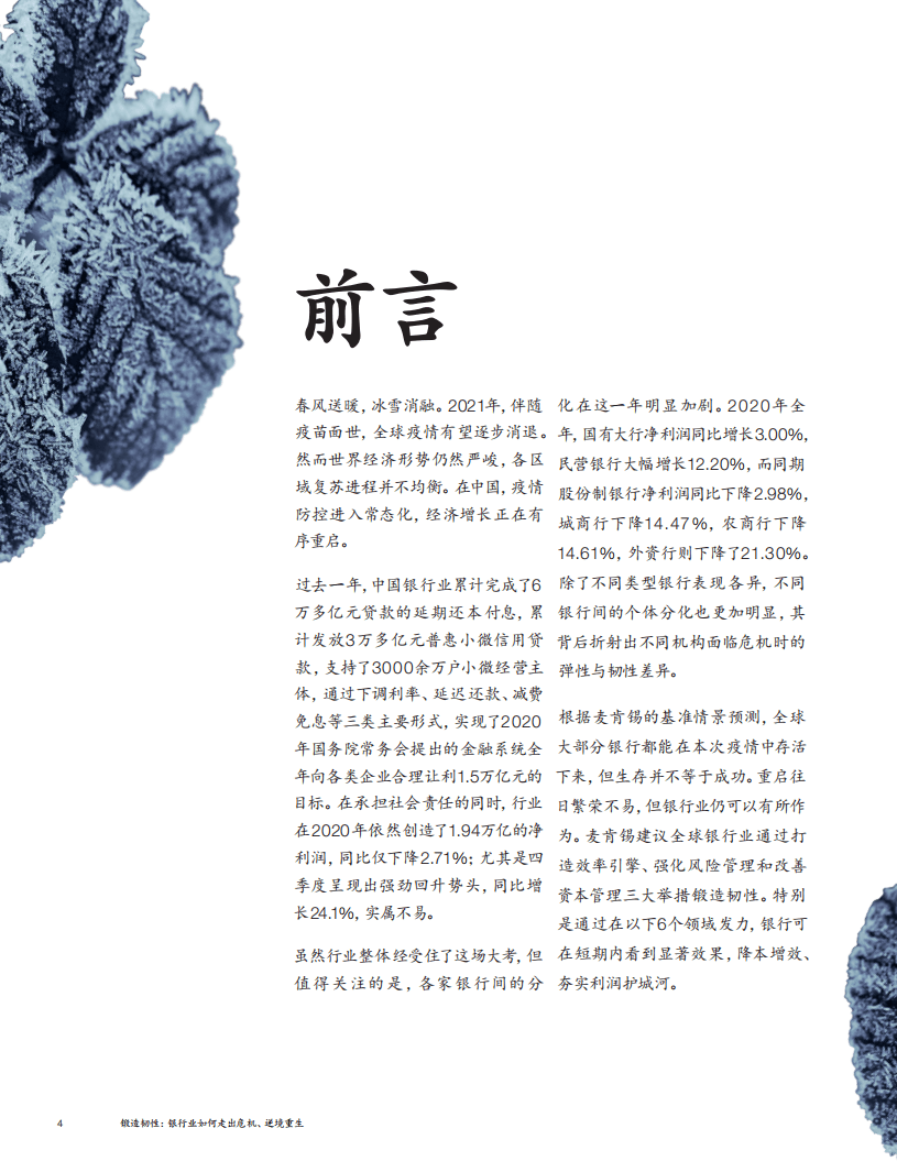 麦肯锡：全球银行业年度报告（2020）锻造韧性：银行业如何走出危机、逆境重生.pdf 第3页