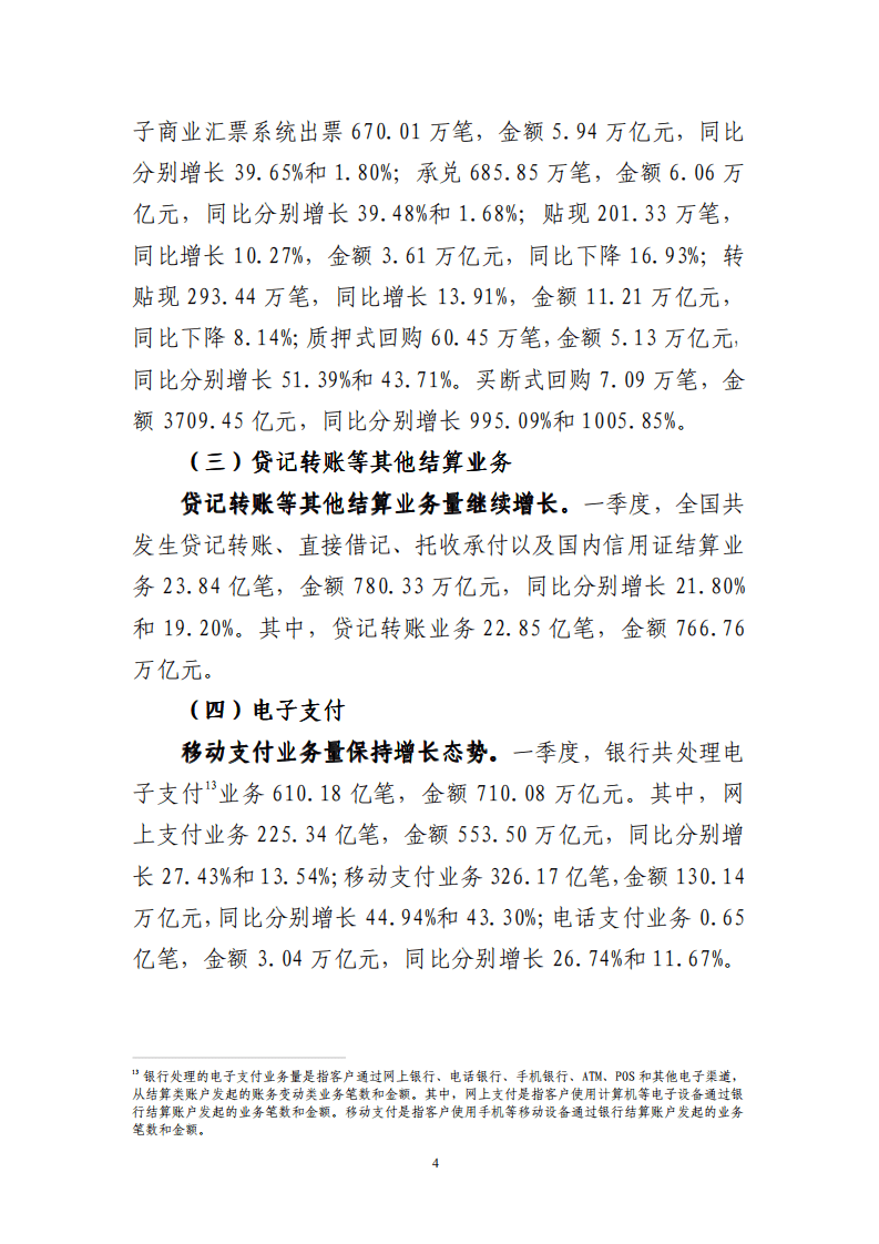 中国人民银行：2021年第一季度支付体系运行总体情况.pdf 第4页