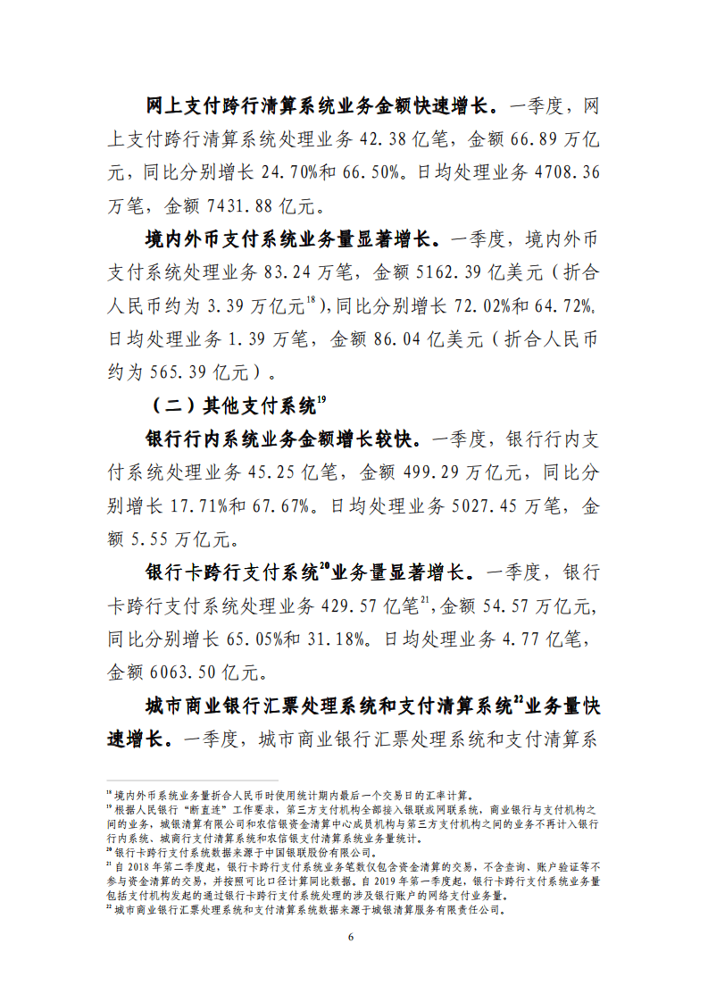 中国人民银行：2021年第一季度支付体系运行总体情况.pdf 第6页