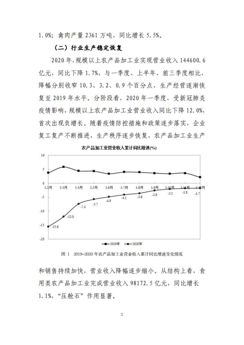农业农村部：2020年中国农产品加工业经济运行报告.pdf 第2页