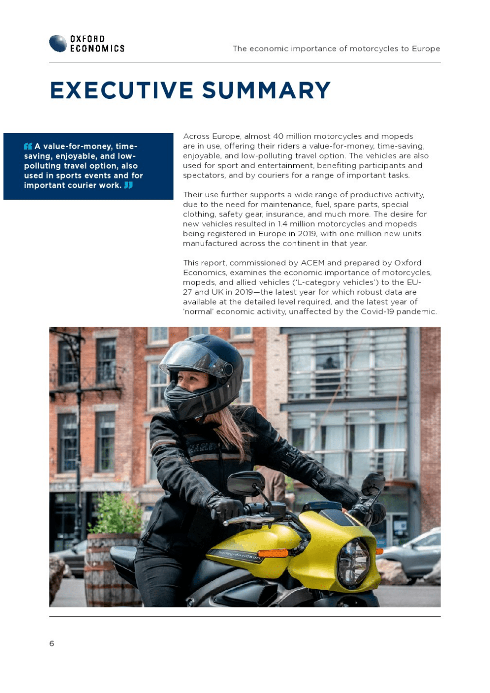 牛津经济研究院：摩托车对欧洲经济的重要性报告.pdf 第6页