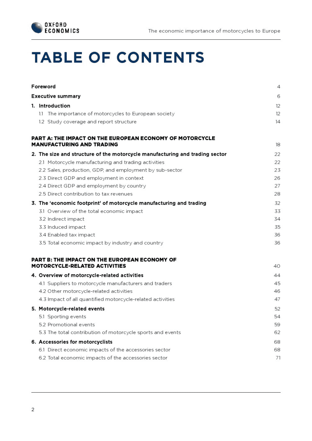 牛津经济研究院：摩托车对欧洲经济的重要性报告.pdf 第2页