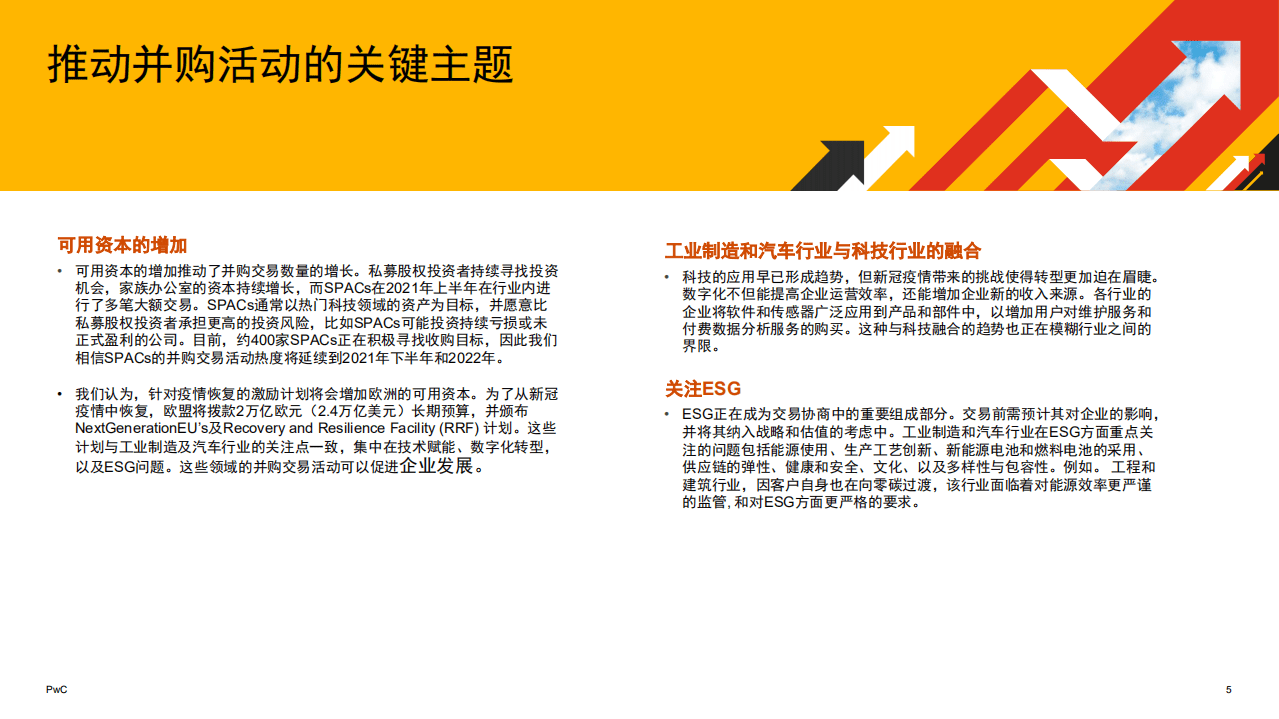 普华永道：2021上半年全球并购行业趋势-工业制造与汽车行业.pdf 第5页