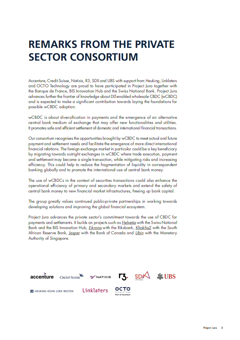 BIS：创新中心-Jura项目进展报告 - 使用批发CBDC 的跨境结算.pdf 第3页