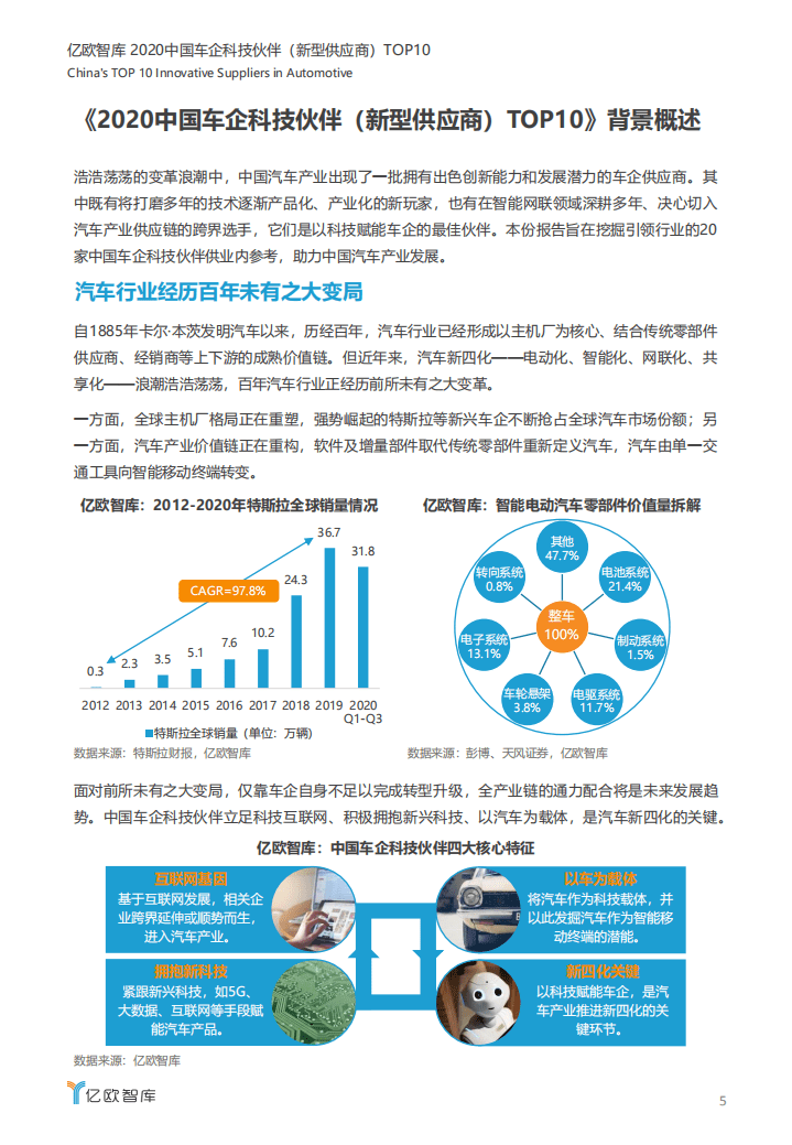 亿欧智库：2020中国车企科技伙伴（新型供应商）TOP10.pdf 第5页