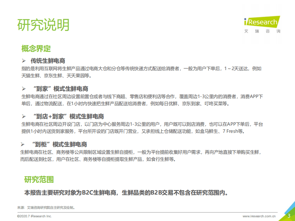 艾瑞咨询：2020年中国生鲜电商行业研究报告.pdf 第3页