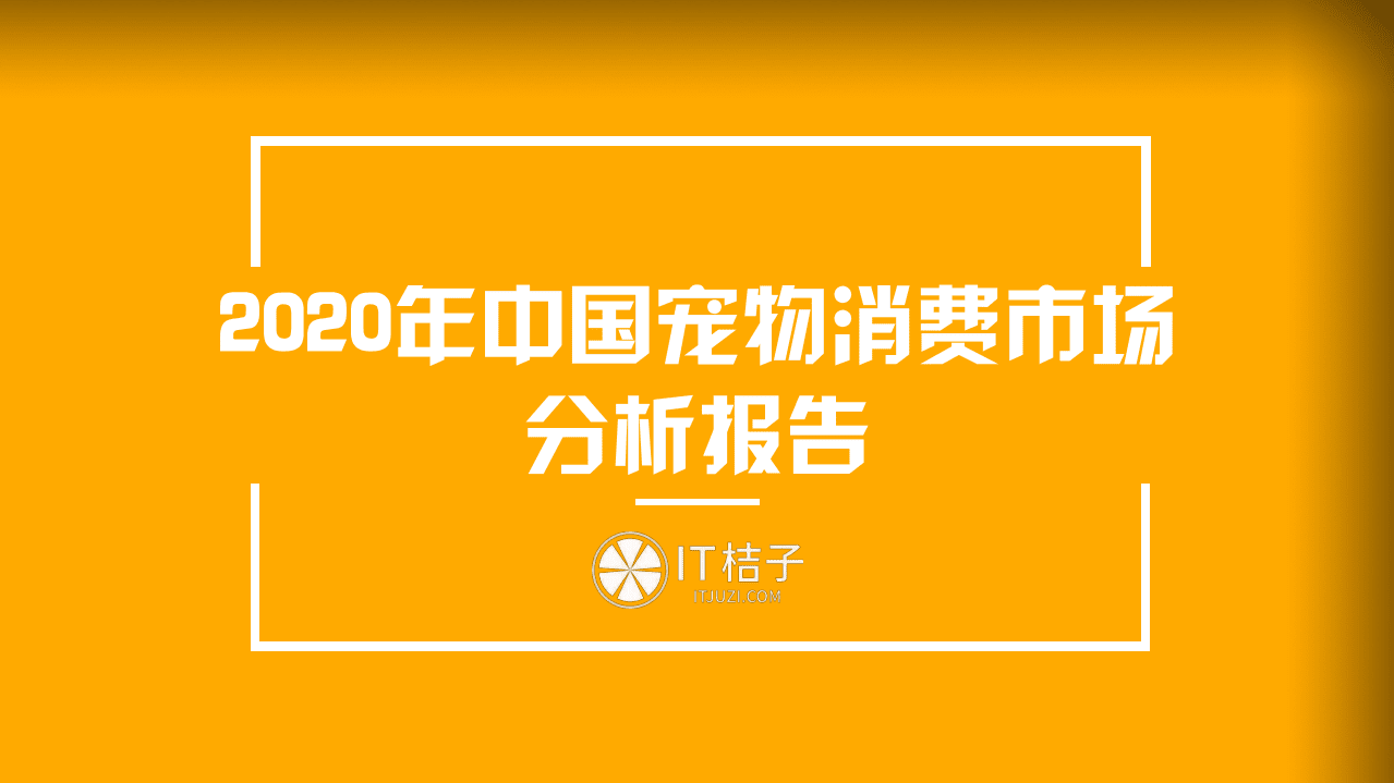 IT桔子：2020年中国宠物消费市场分析报告.pdf 第1页