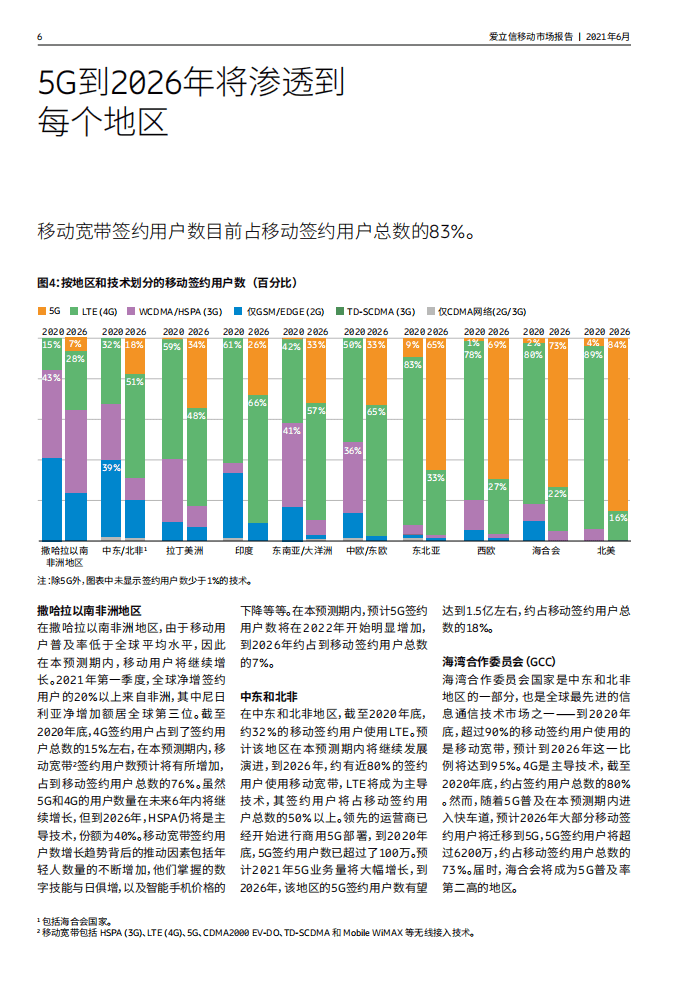 爱立信：移动市场报告（2021年6月版）.pdf 第5页