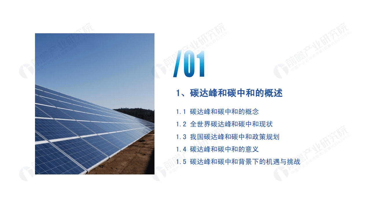 前瞻产业研究院：碳达峰、碳中和带来的机遇和挑战研究报告.pdf 第3页