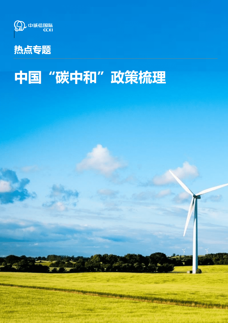 中诚信国际：中国“碳中和”政策梳理.pdf 第1页