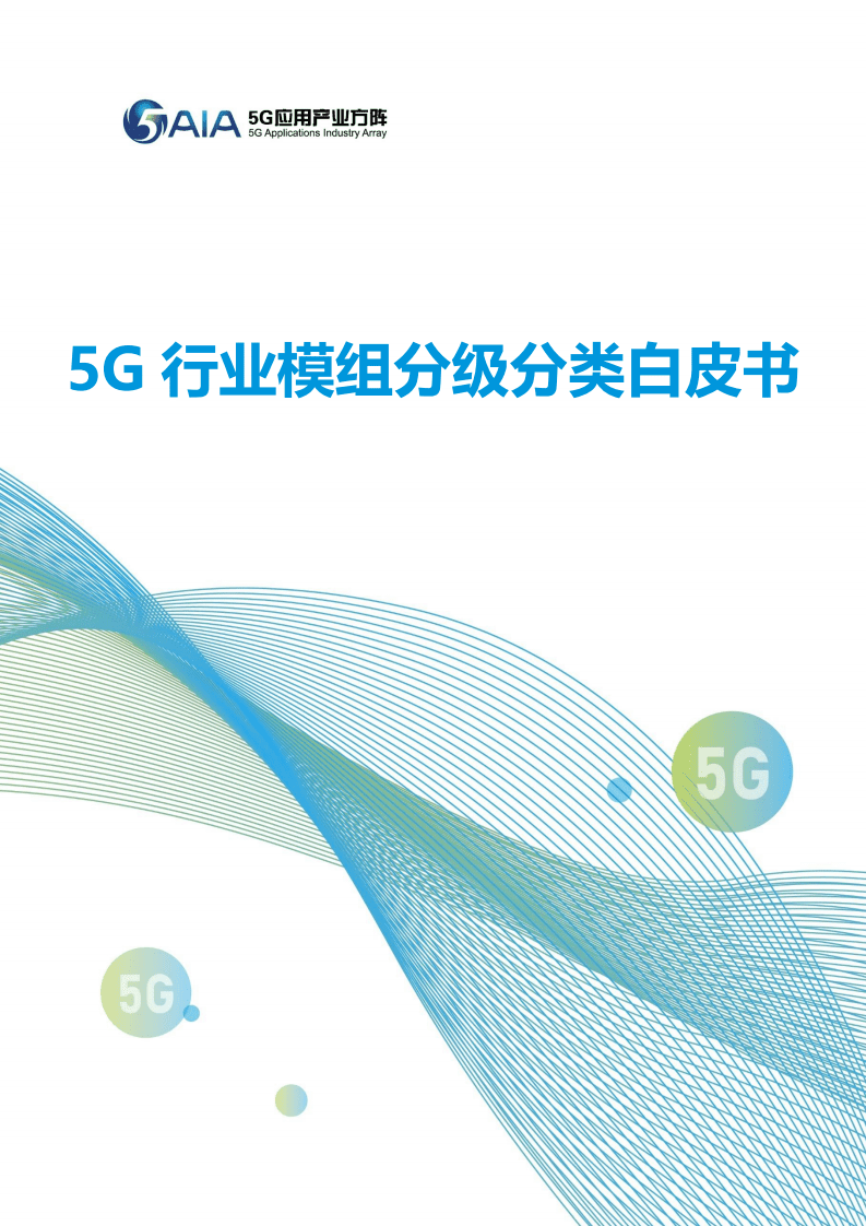 5G应用产业方阵：5G行业模组分级分类白皮书.pdf 第1页