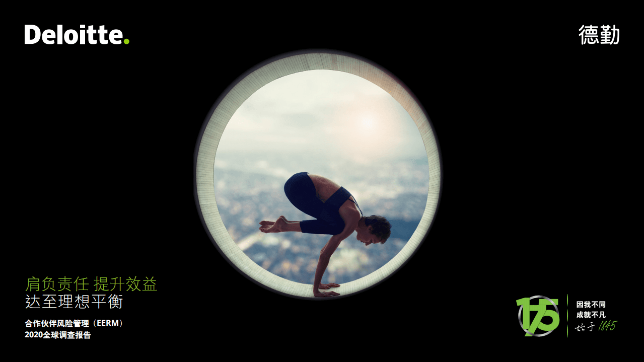 德勤：合作伙伴风险管理（EERM）2020全球调查报告：肩负责任，提升效益，达至理想平衡.pdf 第1页