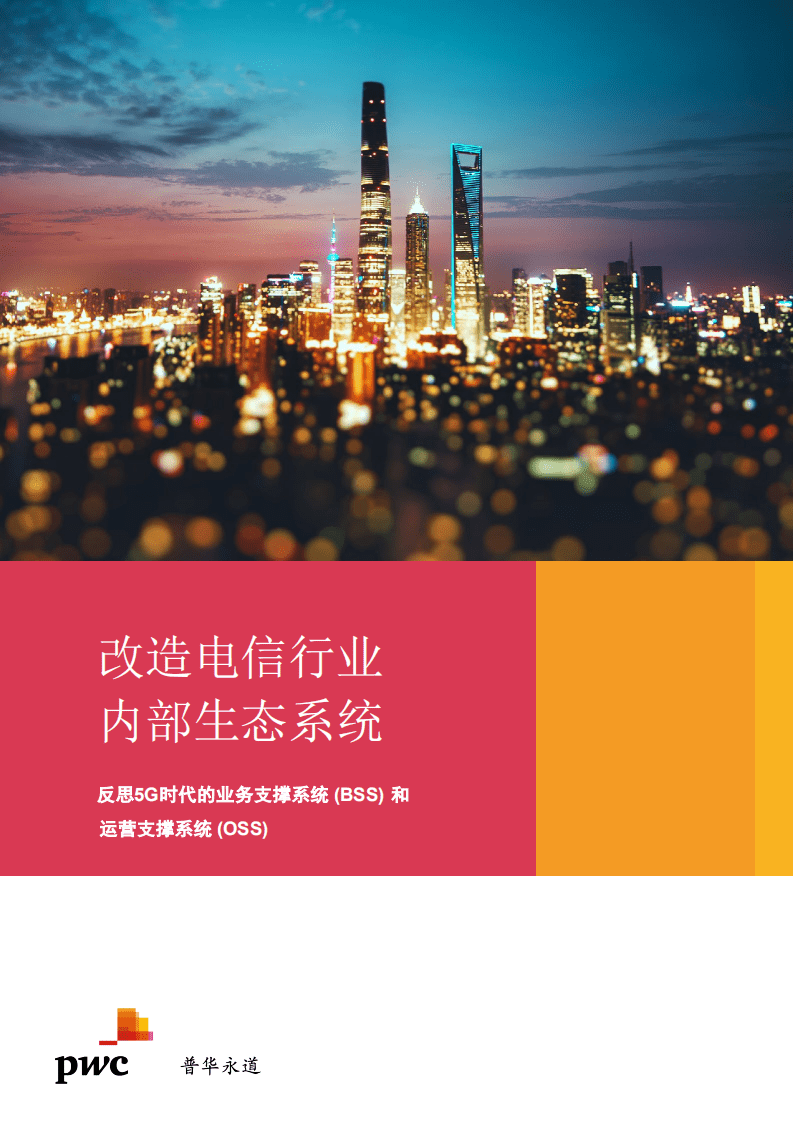 普华永道：改造电信行业内部生态系统：反思5G时代的业务支撑系统（BSS）和运营支撑系统（OSS）.pdf 第1页