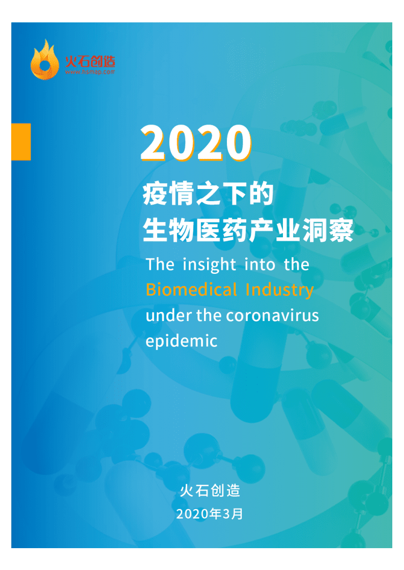 火石创造：2020疫情之下的生物医药产业洞察.pdf 第1页