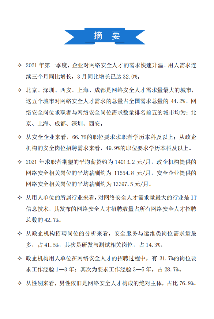 奇安信&智联招聘：2021网络安全人才报告.pdf 第2页