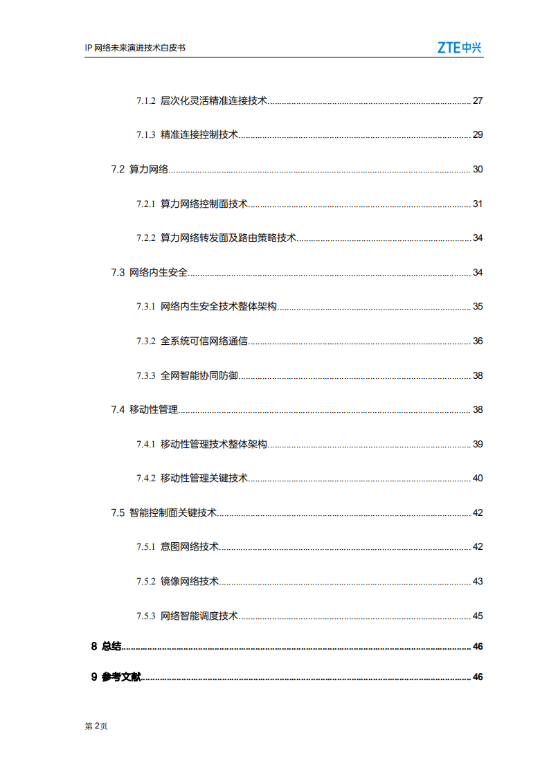 中兴：IP网络未来演进技术白皮书.pdf 第3页