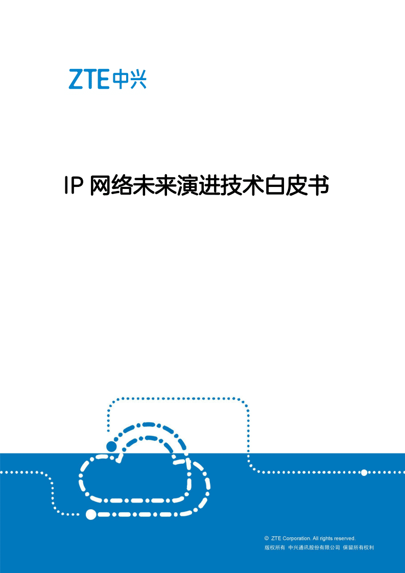 中兴：IP网络未来演进技术白皮书.pdf 第1页