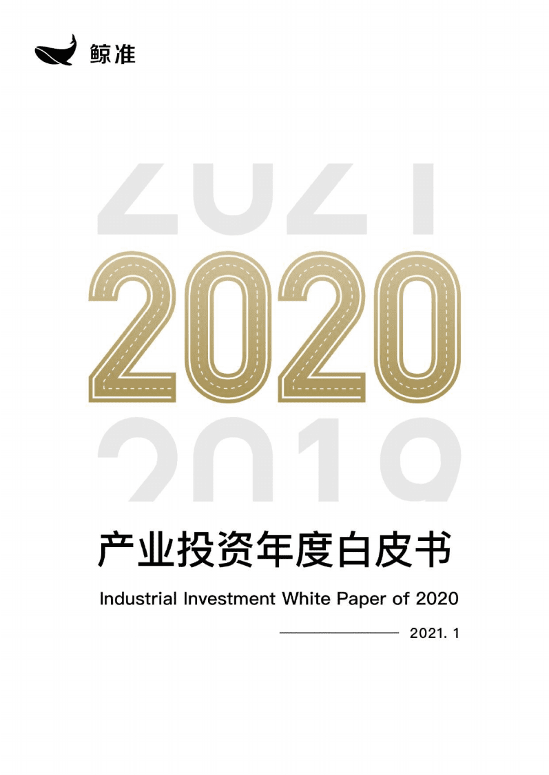 鲸准研究：2020年度产业投资白皮书.pdf 第1页