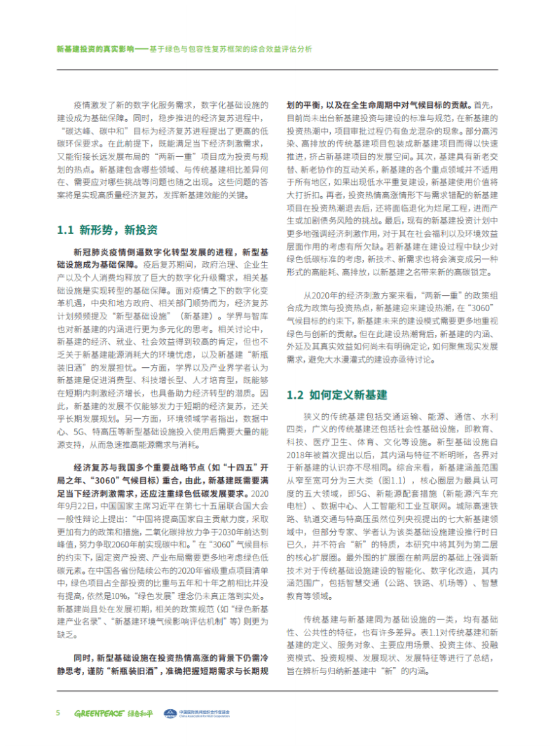 绿色和平：新基建投资的真实影响-基于绿色与包容性复苏框架的评估分析报告.pdf 第6页