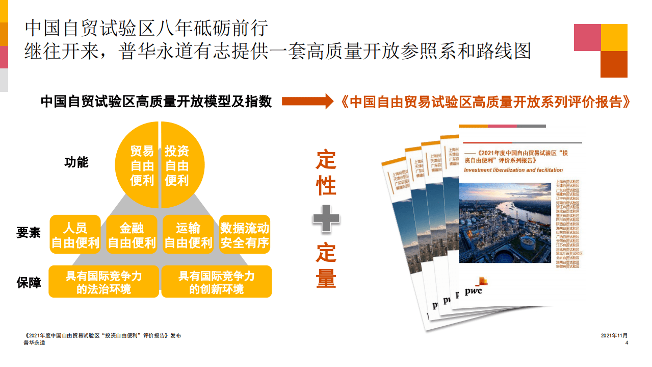 普华永道：《2021年度“投资自由便利”评价报告及自贸试验区投资自由便利经典案例》：百舸争流，打造最佳投资目的地.pdf 第4页