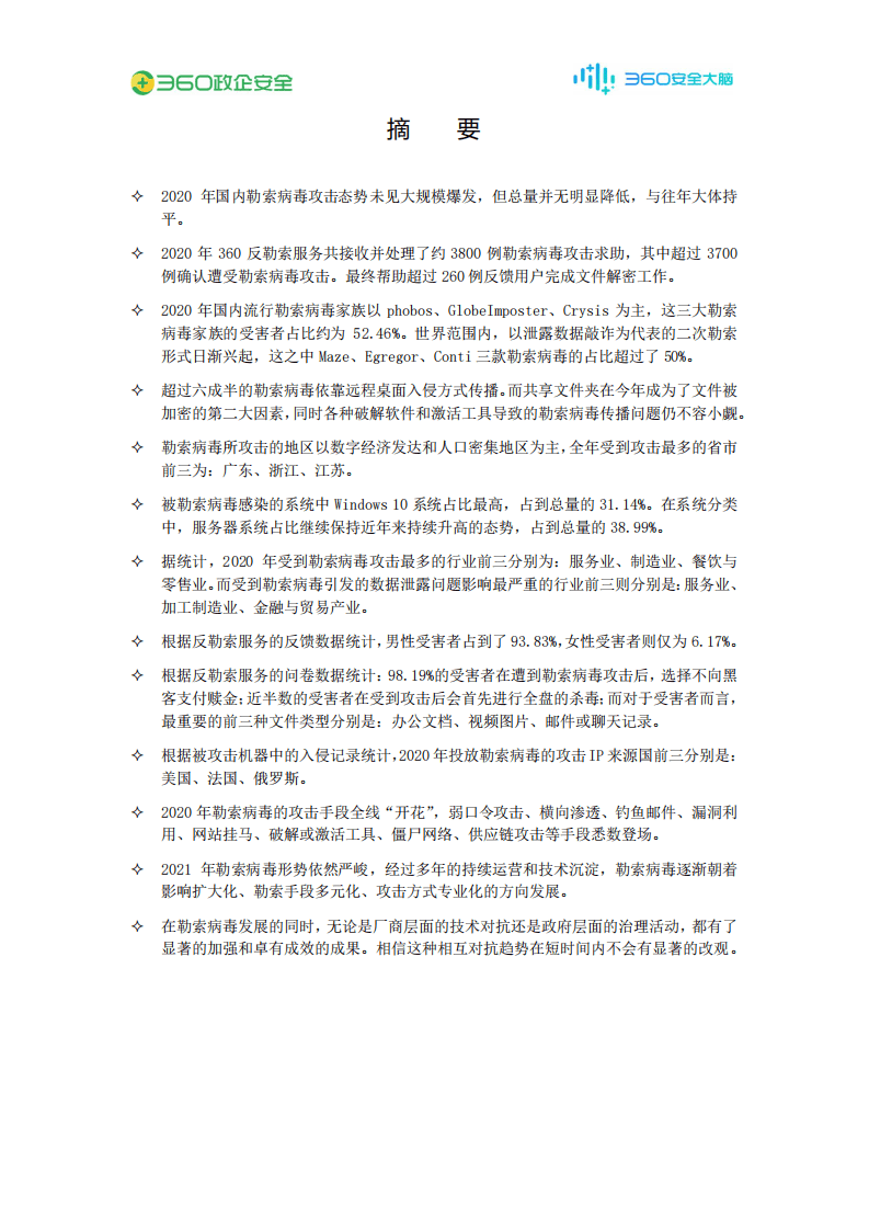 360政企安全：2020年勒索病毒疫情分析报告.pdf 第2页