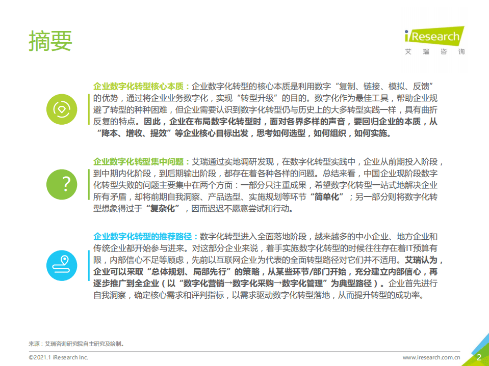 艾瑞咨询：2021年中国企业数字化转型路径实践研究报告.pdf 第2页